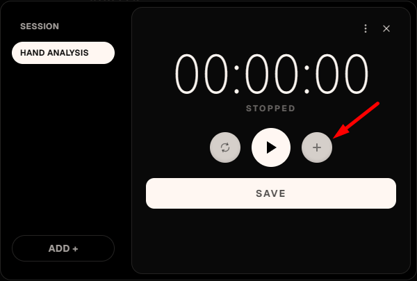 Add time manually button